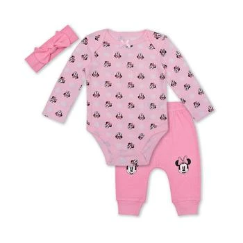 Disney | Baby Girls Minnie Mouse Top, Pant, and Headband Set 