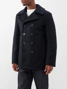 推荐Double-breasted wool-blend peacoat商品