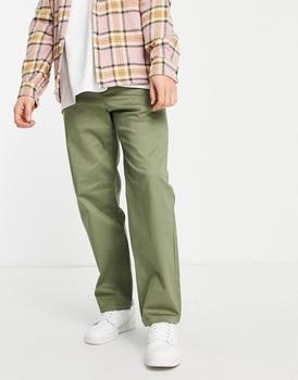 商品Selected Homme | Selected Homme cotton loose fit chinos in khaki green - KHAKI,商家ASOS,价格¥273图片