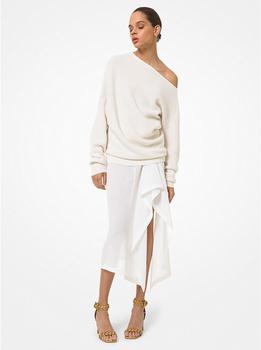 时尚michael kors cece女装, Michael Kors | Cashmere and Linen Bias Slide Sweater商品图片 6折