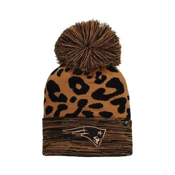 47 Brand | Women's Brown New England Patriots Rosette Cuffed Knit Hat with Pom 
