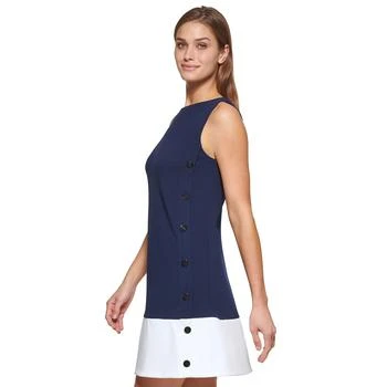 DKNY | Women's Colorblock Button Sleeveless Shift Dress 6.2折