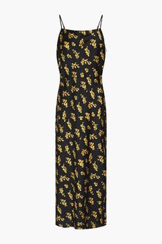 vince dress, Vince | Floral-print satin midi slip dress商品图片 4.8折