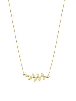 商品Oradina | 14K Yellow Gold Peace & Love Necklace,商家Saks Fifth Avenue,价格¥1482图片