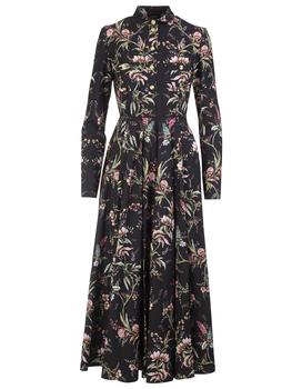 推荐Giambattista Valli Black Longuette Dress With Floral Print商品