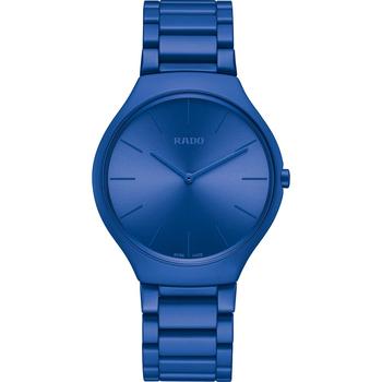 Rado | Unisex Swiss True Thinline Les Couleurs Le Corbusier Blue High-Tech Ceramic Bracelet Watch 39mm商品图片,