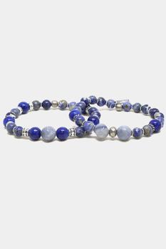 商品Sodalite and Blue Elastic Bracelet Set图片