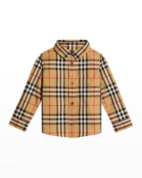 推荐Boy's Owen Vintage Check Long-Sleeve Shirt, Size 6M-2商品