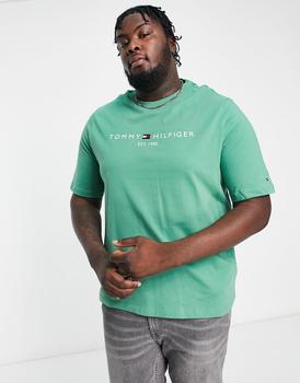 Tommy Hilfiger | Tommy Hilfiger Big & Tall logo t-shirt in green商品图片,
