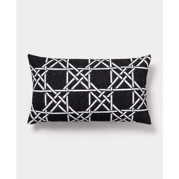 Brooks Brothers | Lattice Work Decorative Cotton Pillow,商家Macy's,价格¥548