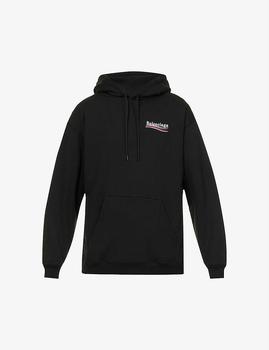 推荐Balenciaga Political Campaign Logo Hooded Sweatshirt Black商品