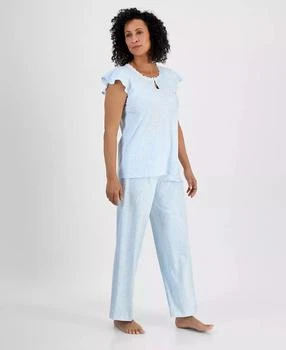Charter Club | Women's Cotton Flutter-Sleeve Pajama Set, Exclusively at Macy's,商家Macy's,价格¥191