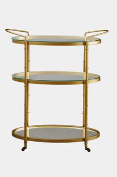 商品Madison Park Signature | Lauren Antique Gold Bar Cart,商家Lord & Taylor,价格¥3043图片