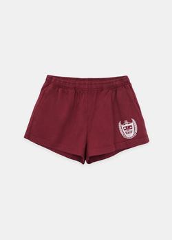 Sporty & Rich | Sporty & Rich Merlot Beverly Hills Disco Shorts商品图片,6折