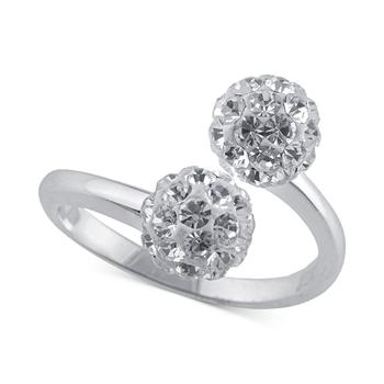商品Giani Bernini | Crystal Cluster Bypass Statement Ring in Sterling Silver, Created for Macy's,商家Macy's,价格¥130图片