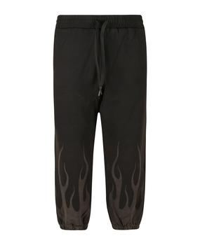 推荐Drawstring Waist Flame Effect Track Pants商品