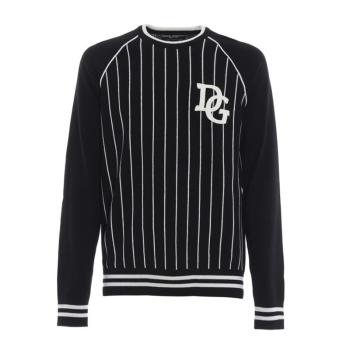 Dolce & Gabbana | Dolce&Gabbana 杜嘉班纳 男士黑白条纹羊毛毛衣 GX274Z-JAVEE-S9000商品图片,1.1折起, 独家减免邮费