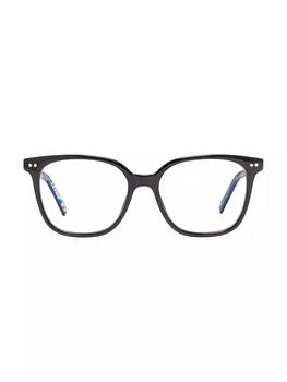 Kate Spade | Rosalie 51MM Blue Block Square Eyeglasses 