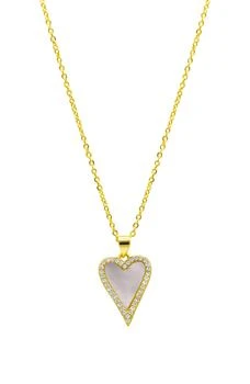 ADORNIA | Crystal Mother of Pearl Pendant Necklace,商家Nordstrom Rack,价格¥151