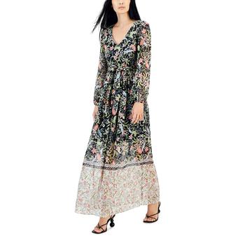 PRIVATE WHITE V.C., INC International | I.N.C. International Concepts® Floral-Print Tie-Waist V-Neck Maxi Dress, Created for Macy's商品图片 