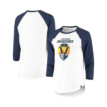 商品Under Armour | Women's Navy, White Las Vegas Aviators Three-Quarter Sleeve Baseball T-shirt,商家Macy's,价格¥285图片