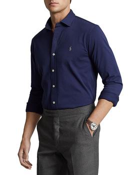 Ralph Lauren | Cotton Jersey Solid Classic Fit Button Down Shirt商品图片,