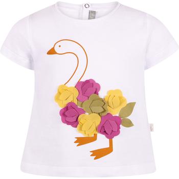 推荐Floral applique swan t shirt in white商品