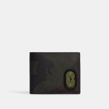 coach山茶花男包, Coach | Coach Outlet 3 In 1 Wallet In Signature Canvas With Camo Print And Coach Patch商品图片 4.3折
