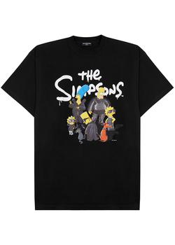 Balenciaga | X The Simpsons black printed cotton T-shirt商品图片,