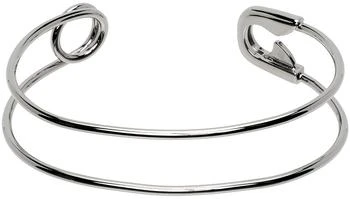 Vetements | Silver Safety Pin Bracelet,商家Ssense US,价格¥3429