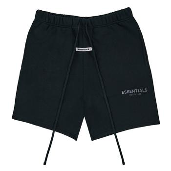 essentials裤子, Essentials | Fear Of God Essentials Black Reflective Shorts商品图片 