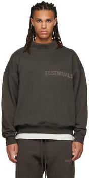 商品Essentials | Gray Mock Neck Sweatshirt,商家SSENSE,价格¥492图片