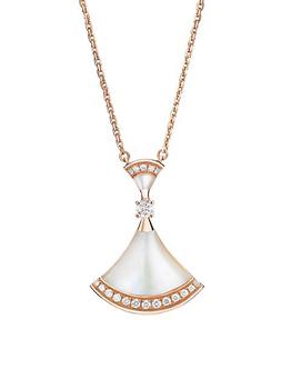 bvlgari项链, BVLGARI | Divas' Dream 18K Rose Gold, Mother-Of-Pearl & Diamond Pendant Necklace商品图片 