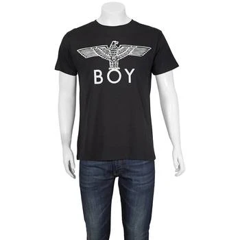 推荐Black Boy Eagle Logo Print T-Shirt商品