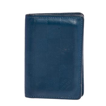 lv钱包, [二手商品] Louis Vuitton | Louis Vuitton Blue Damier Infini Leather Slender Wallet商品图片 1.7折