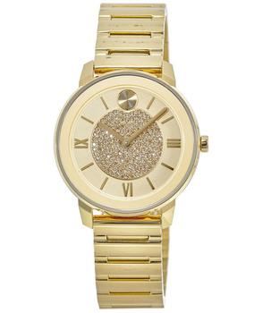 [二手商品] Movado | Movado Bold Gold Tone Pave Dial Gold Tone Stainless Steel Women's Watch 3600659-PO商品图片,3.9折