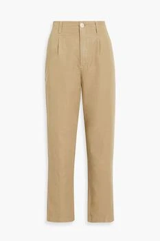推荐Boy pleated cotton and linen-blend straight-leg pants商品