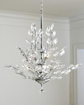 商品Upside-Down 9-Light Silver-Leaf Chandelier,商家Neiman Marcus,价格¥13747图片