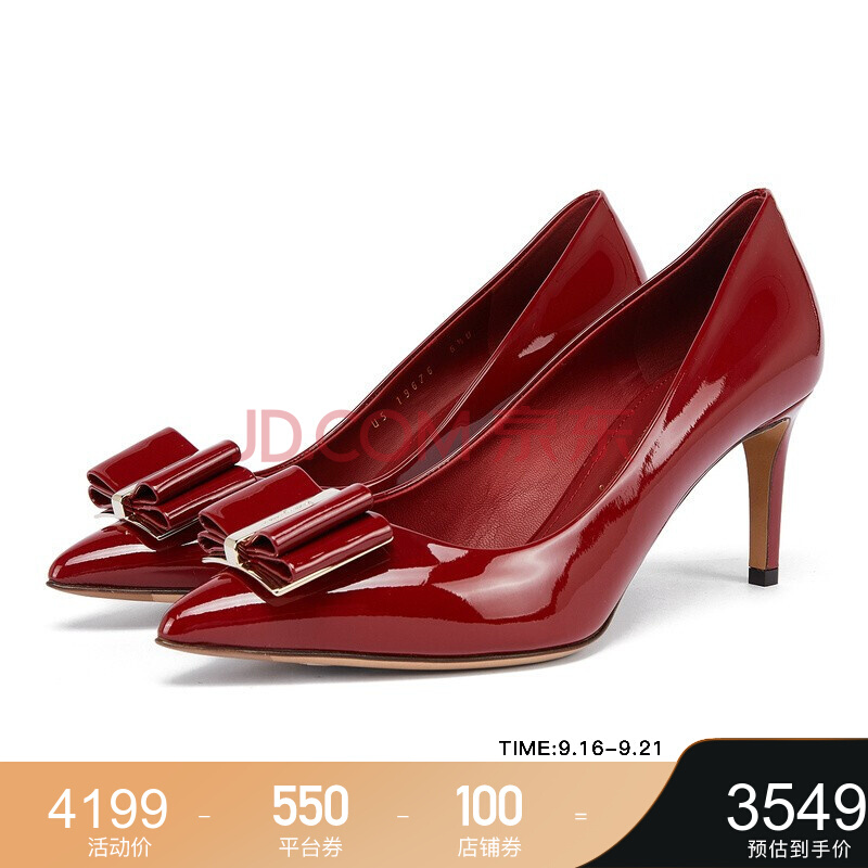 菲拉格慕鞋高跟鞋, Salvatore Ferragamo | SALVATORE FERRAGAMO 女士红色蝴蝶结高跟鞋 0724200商品图片 独家减免邮费