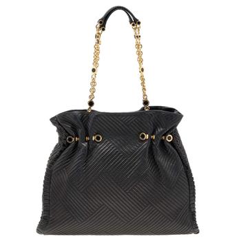 加拿大bvlgari包, [二手商品] BVLGARI | Bvlgari Black Quilted Leather Twistino Tina Shopper Tote商品图片 4.6折, 满1件减$100, 满减