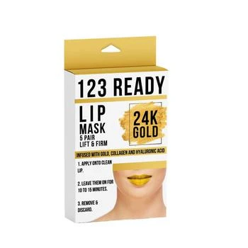 推荐123 Ready 24k Gold Lift & Firm Gel Lip Patches 5 Pc商品