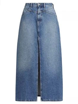 Free People | Come As You Are Denim Maxi Skirt 