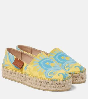 ETRO | 印花帆布草编鞋,商家MyTheresa CN,价格¥3056