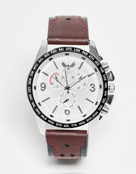 Brave Soul | Brave Soul faux leather strap watch in brown商品图片,3.6折