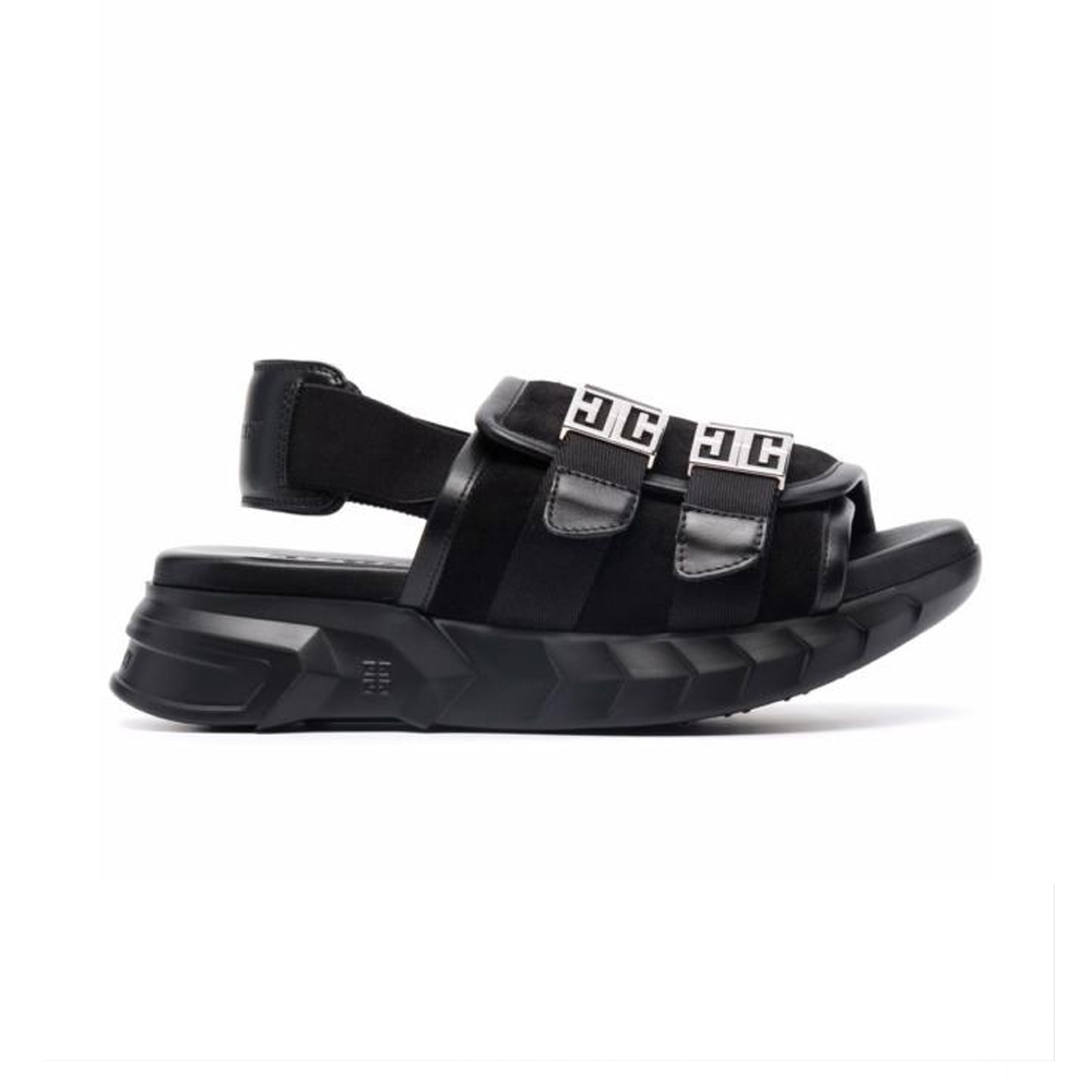 加拿大纪梵希鞋, Givenchy | GIVENCHY 女士黑色平底凉鞋 BE305SE14B-001商品图片 满$100享9.5折, 满折