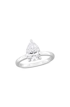 DELMAR | Sterling Silver Pear Cut Created Moissanite Engagement Ring,商家Nordstrom Rack,价格¥1066