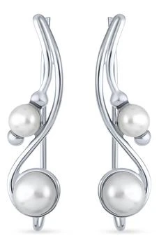 BLING JEWELRY | Sterling Silver & Freshwater 5-5.5mm Pearl Ear Climbers,商家Nordstrom Rack,价格¥225