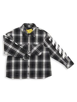 商品Little Boy's & Boy's Helvetica Diagonal Check Flannel Shirt图片