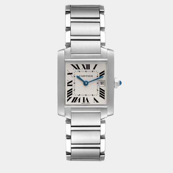 Cartier | Cartier Tank Francaise Midsize Silver Dial Steel Ladies Watch W51011Q3 25 x 30 mm商品图片,