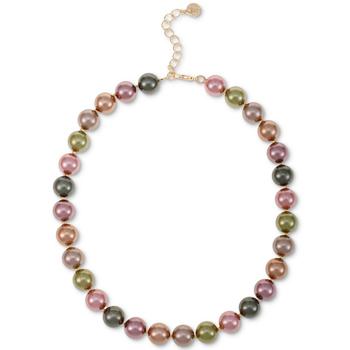 推荐Gold-Tone Tonal Imitation Pearl All-Around Collar Necklace, 16" + 2" extender, Created for Macy's商品